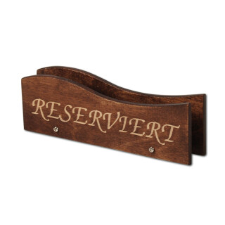 Reserviertschild Holz doppelt