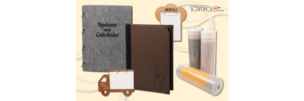 Speisekarten und Zubehör