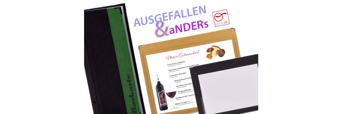 Speisekarten und Menüboards - Ausgefallen und Anders - 