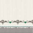 Servietten hochwertig Edelweiss verde 40x40 cm