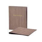 Speisekarte Stylo Soft Click A5 mit Eigenlogo - Woody...
