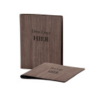 Speisekarte Stylo Soft Click A5 mit Eigenlogo - Woody...