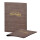 Speisekarte Stylo Soft Click A4 mit Eigenlogo - Woody Dunkelgrau