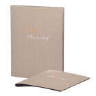 Speisekarte Stylo Soft Click A4 mit Eigenlogo - Yuta Beige