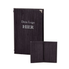 Praktische Menükarte mit Gummikordel